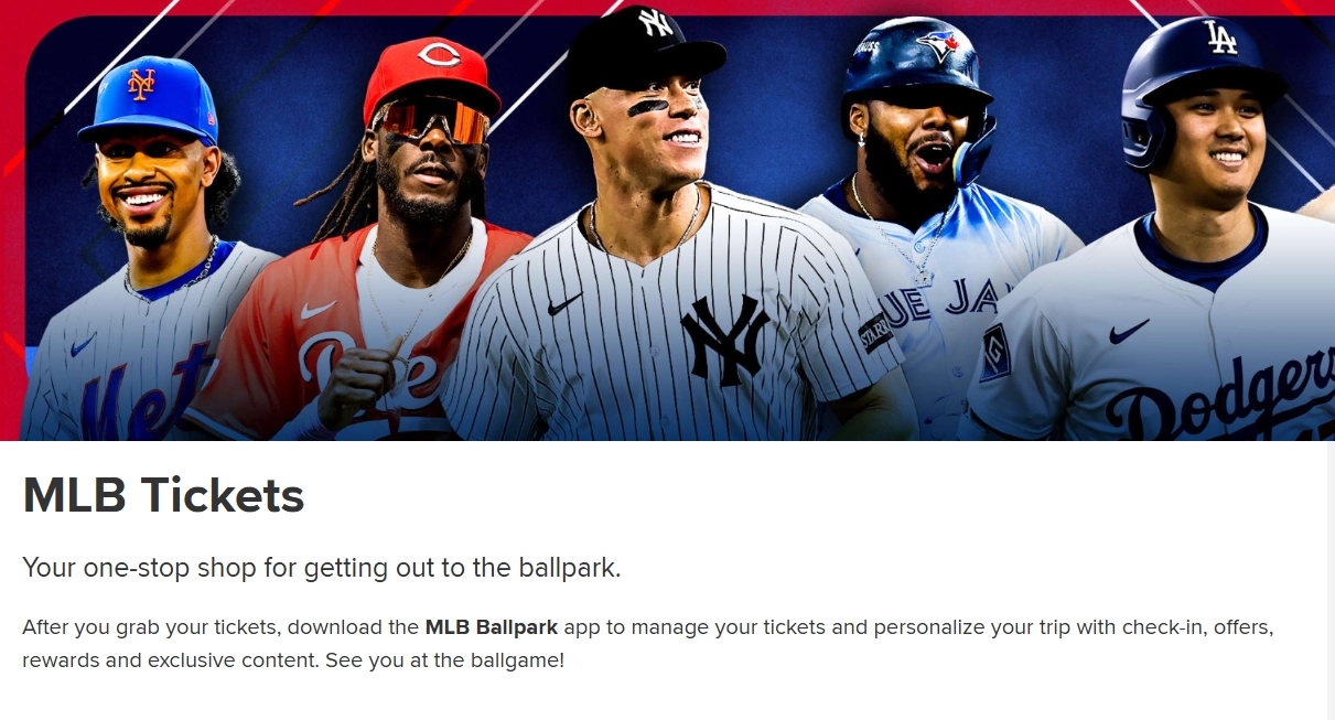 MLB 官方的 Tickets